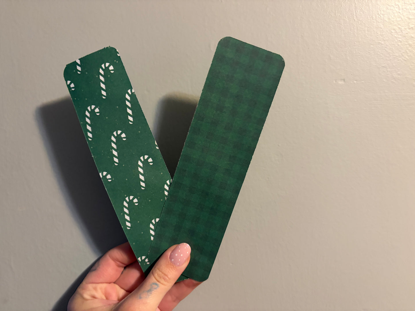 Green Christmas bookmarks