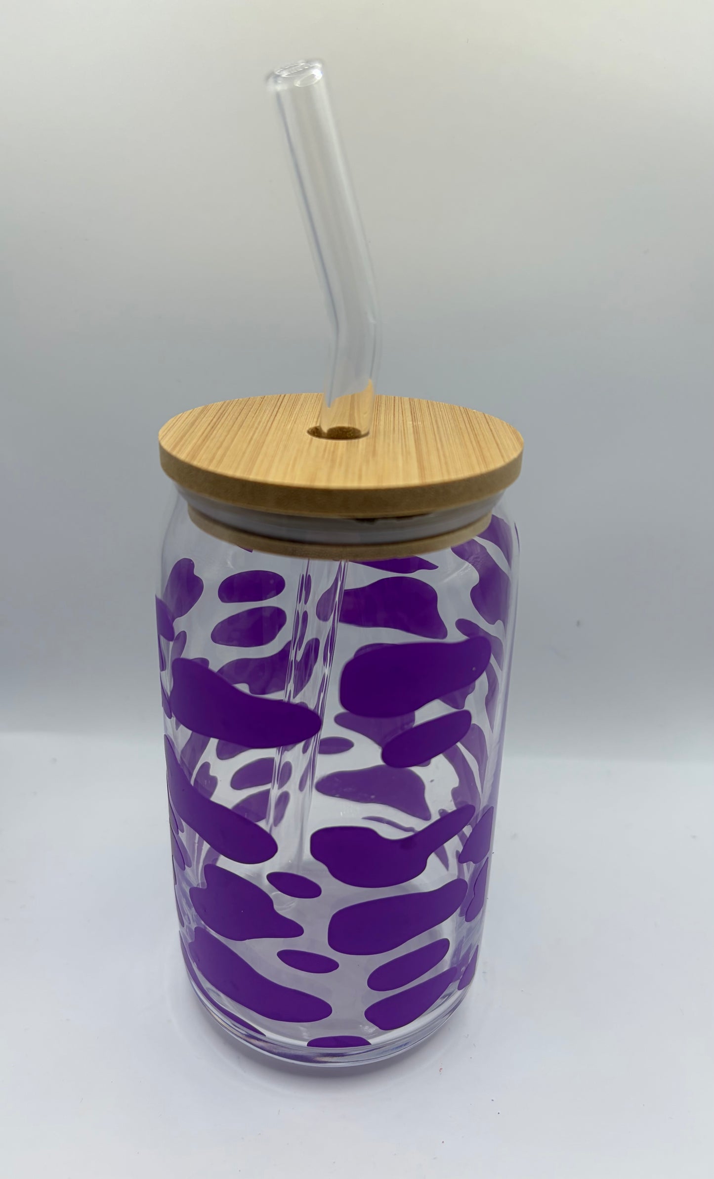 Purple Cow Print Tumbler