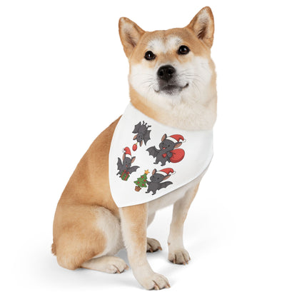 Pet Bandana — Cute Christmas Bats Holiday Dog & Cat Bandana Collar