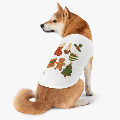 Christmas Pet Tank Top — Holiday Stocking, Gingerbread & Cozy Cocoa Dog Tank