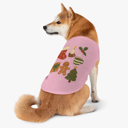 Christmas Pet Tank Top — Holiday Stocking, Gingerbread & Cozy Cocoa Dog Tank