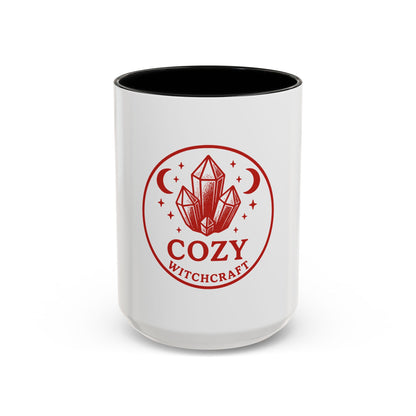 Cozy Witchcraft Accent Coffee Mug — Crystal Moon Magic 11/15oz