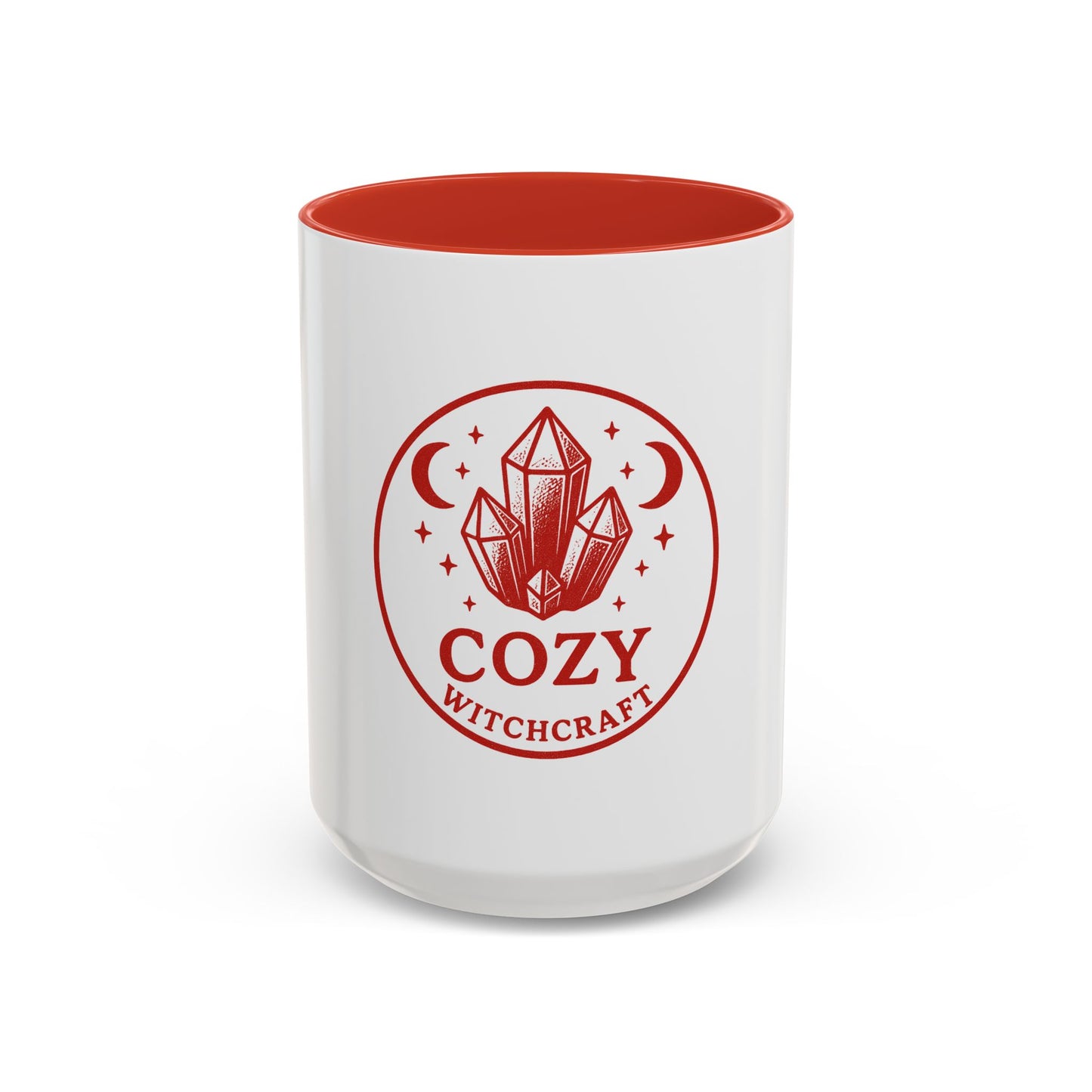 Cozy Witchcraft Accent Coffee Mug — Crystal Moon Magic 11/15oz