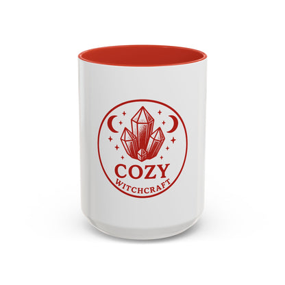 Cozy Witchcraft Accent Coffee Mug — Crystal Moon Magic 11/15oz