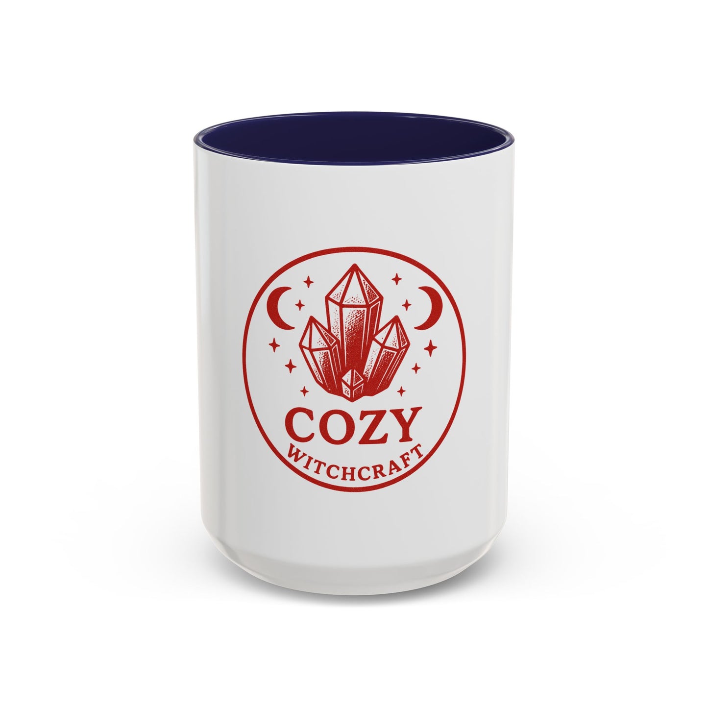 Cozy Witchcraft Accent Coffee Mug — Crystal Moon Magic 11/15oz