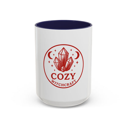 Cozy Witchcraft Accent Coffee Mug — Crystal Moon Magic 11/15oz