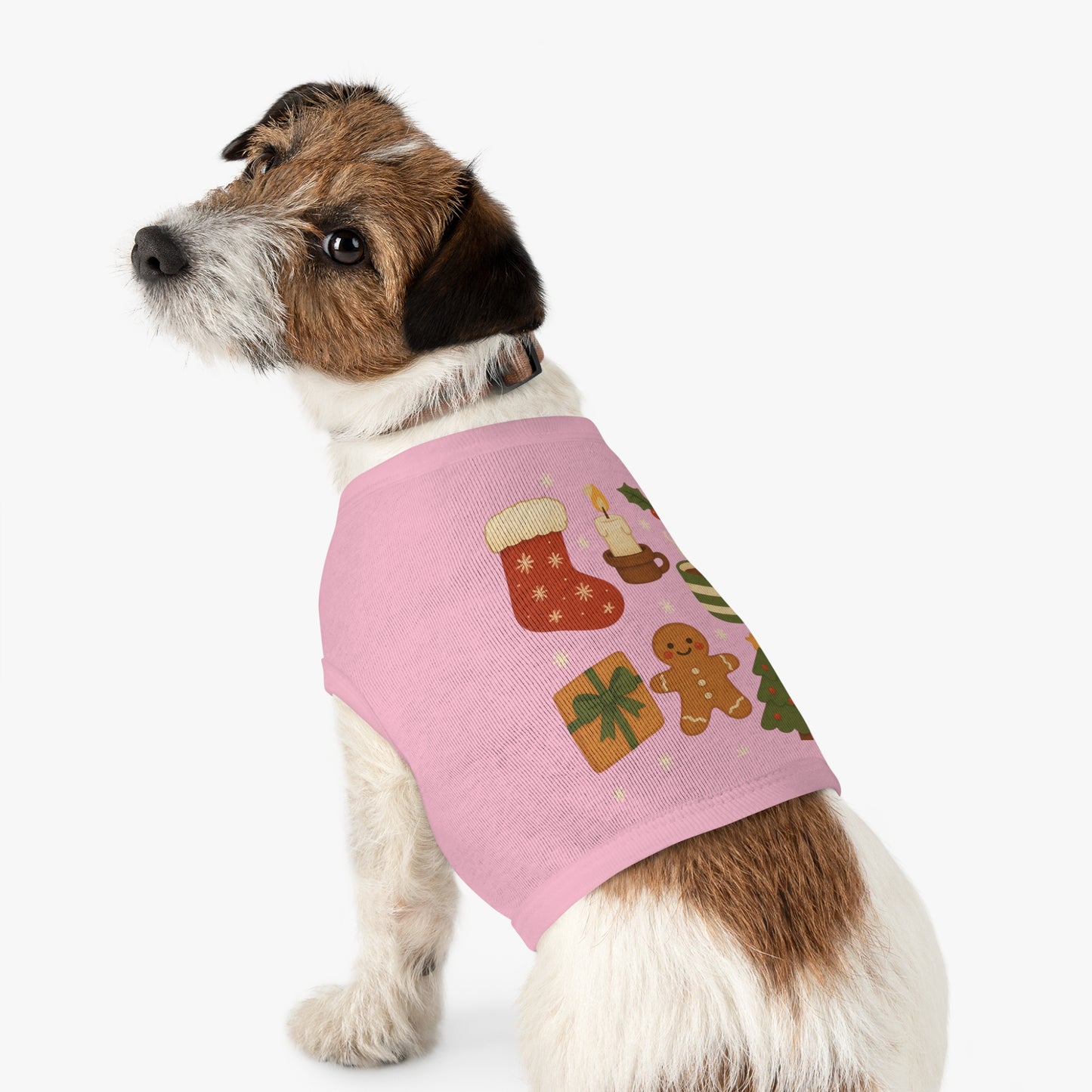 Christmas Pet Tank Top — Holiday Stocking, Gingerbread & Cozy Cocoa Dog Tank