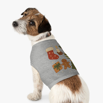 Christmas Pet Tank Top — Holiday Stocking, Gingerbread & Cozy Cocoa Dog Tank
