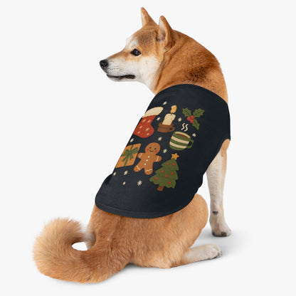 Christmas Pet Tank Top — Holiday Stocking, Gingerbread & Cozy Cocoa Dog Tank