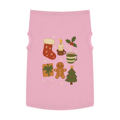 Christmas Pet Tank Top — Holiday Stocking, Gingerbread & Cozy Cocoa Dog Tank