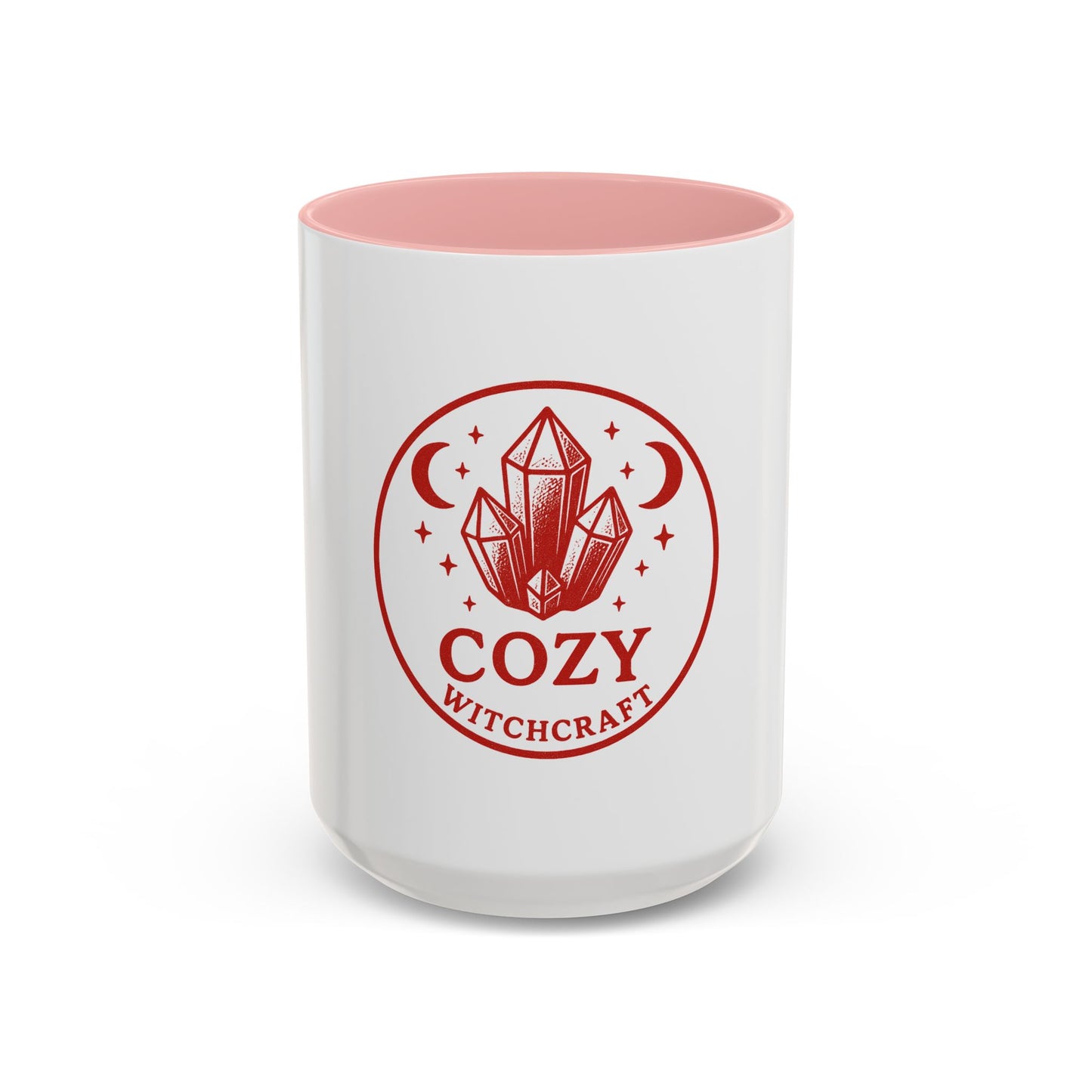Cozy Witchcraft Accent Coffee Mug — Crystal Moon Magic 11/15oz